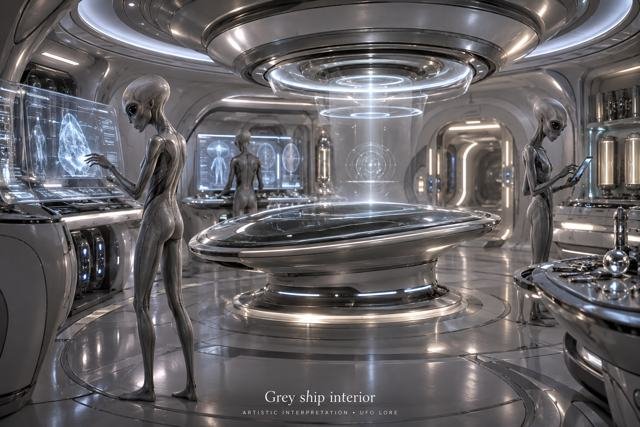 Grey ship interior